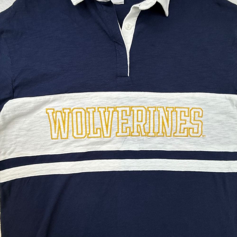 PINK Victoria Secret Shirt Michigan Wolverines Rugby Polo Large preppy gameday - Picture 8 of 12